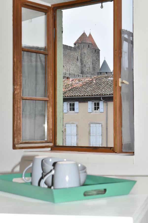 Les Gites De Laure - L'Or Vert, Appartement Avec Vue Sur Le Chateau, Parking Prive, Climatisation, Netflix, A 160 M De La Cite Medievale Carcassonne Bagian luar foto