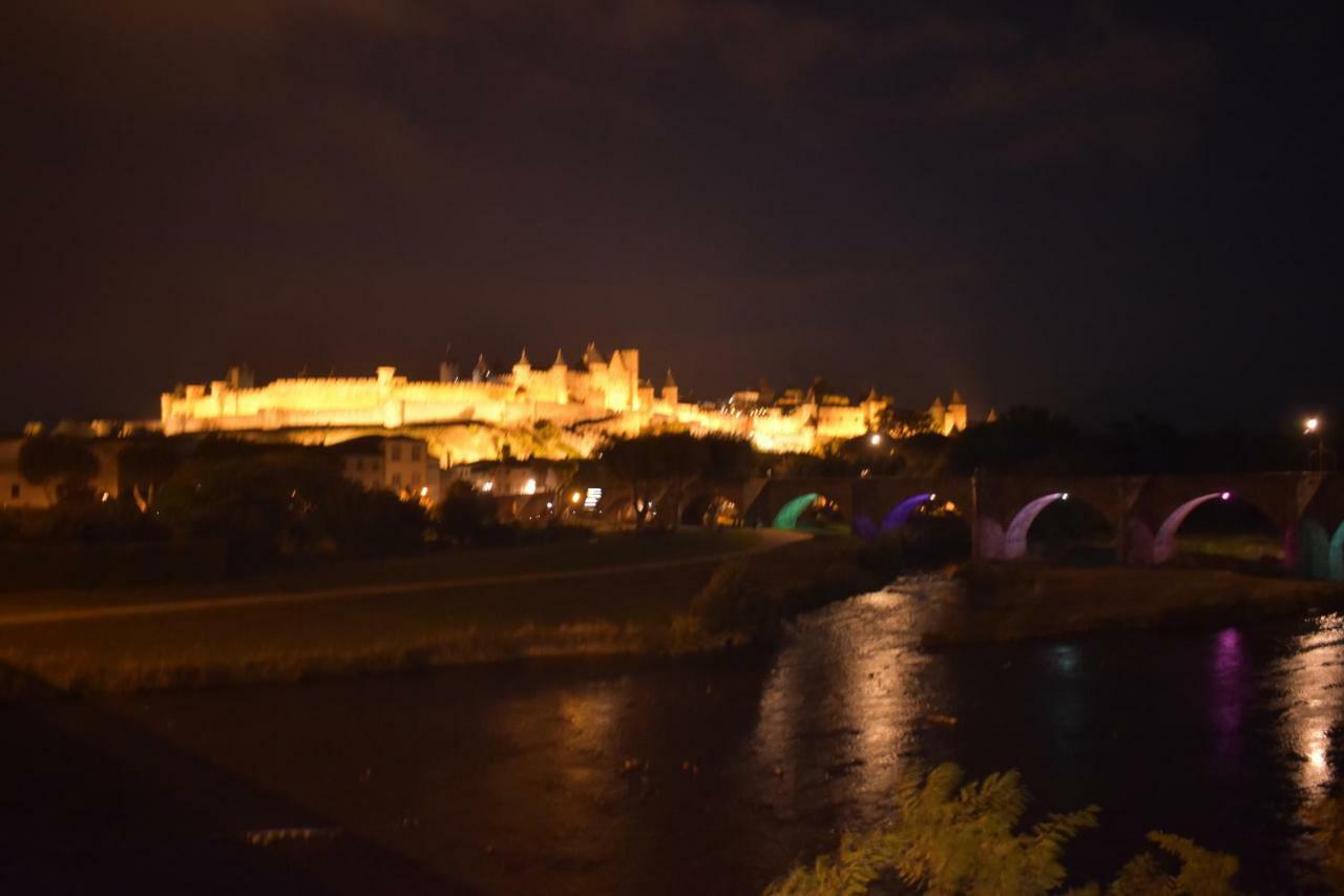 L'Or Vert, Castle View, Private Parking, Air Conditioner, Netflix, 160M From Medieval Town Carcassonne Bagian luar foto