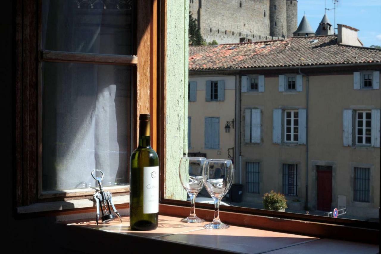 L'Or Vert, Castle View, Private Parking, Air Conditioner, Netflix, 160M From Medieval Town Carcassonne Bagian luar foto